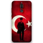 Gramaphone Huawei Mate 10 Lite Uyumlu Atatürk Desenli Telefon Kılıfı + Ekran Koruyucu - 5849
