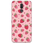 Gramaphone Huawei Mate 10 Lite Uyumlu Çilek Desenli Telefon Kılıfı + Ekran Koruyucu - 5804