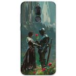 Gramaphone Huawei Mate 10 Lite Uyumlu Retro Desenli Telefon Kılıfı + Ekran Koruyucu - 5839