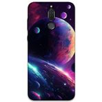 Gramaphone Huawei Mate 10 Lite Uyumlu Uzay Desenli Telefon Kılıfı + Ekran Koruyucu - 5862