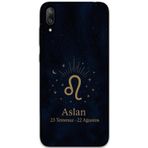 Gramaphone Huawei Y7 Prime 2019 Uyumlu Aslan Burcu Desenli Telefon Kılıfı + Ekran Koruyucu - 5772