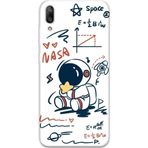 Gramaphone Huawei Y7 Prime 2019 Uyumlu Astronot Desenli Telefon Kılıfı + Ekran Koruyucu - 5858