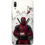 Gramaphone Huawei Y7 Prime 2019 Uyumlu Deadpool Desenli Telefon Kılıfı + Ekran Koruyucu - 5927
