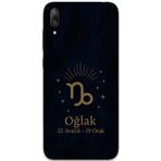 Gramaphone Huawei Y7 Prime 2019 Uyumlu Oğlak Burcu Desenli Telefon Kılıfı + Ekran Koruyucu - 5777
