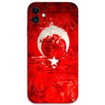Gramaphone İphone 11 Uyumlu Türk Bayrağı Desenli Telefon Kılıfı + Ekran Koruyucu - 5847