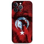 Gramaphone İphone 13 Pro Uyumlu Türk Bayrağı Desenli Telefon Kılıfı + Ekran Koruyucu - 5856