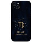 Gramaphone İphone 15 Plus Uyumlu Başak Burcu Desenli Telefon Kılıfı + Ekran Koruyucu - 5773