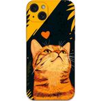 Gramaphone İphone 15 Plus Uyumlu Kedi Desenli Telefon Kılıfı + Ekran Koruyucu - 5783