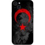 Gramaphone İphone 15 Plus Uyumlu Türk Bayrağı Desenli Telefon Kılıfı + Ekran Koruyucu - 5852