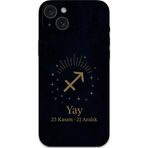 Gramaphone İphone 15 Plus Uyumlu Yay Burcu Desenli Telefon Kılıfı + Ekran Koruyucu - 5776