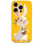 Gramaphone iPhone 15 Pro Max ile Uyumlu Tavşan Desenli Telefon Kılıfı + Ekran Koruyucu - 5807