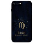 Gramaphone iPhone 8 Plus ile Uyumlu Başak Burcu Desenli Telefon Kılıfı + Ekran Koruyucu - 5773