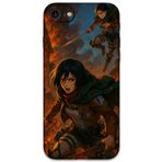 Gramaphone iPhone SE 2020 ile Uyumlu Anime Desenli Telefon Kılıfı + Ekran Koruyucu - 5744