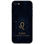 Gramaphone iPhone SE 2020 ile Uyumlu Aslan Burcu Desenli Telefon Kılıfı + Ekran Koruyucu - 5772