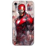 Gramaphone iPhone SE 2020 ile Uyumlu İronman Desenli Telefon Kılıfı + Ekran Koruyucu - 5828
