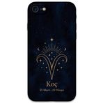 Gramaphone iPhone SE 2020 ile Uyumlu Koç Burcu Desenli Telefon Kılıfı + Ekran Koruyucu - 5768