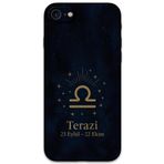 Gramaphone iPhone SE 2020 ile Uyumlu Terazi Burcu Desenli Telefon Kılıfı + Ekran Koruyucu - 5774