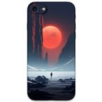 Gramaphone iPhone SE 2020 ile Uyumlu Uzay Desenli Telefon Kılıfı + Ekran Koruyucu - 5861