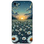 Gramaphone iPhone SE 2022 ile Uyumlu Çiçek Desenli Telefon Kılıfı + Ekran Koruyucu - 5792