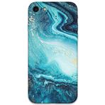 Gramaphone iPhone SE 2022 ile Uyumlu Mermer Desenli Telefon Kılıfı + Ekran Koruyucu - 5818