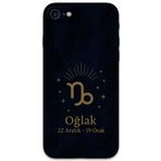 Gramaphone iPhone SE 2022 ile Uyumlu Oğlak Burcu Desenli Telefon Kılıfı + Ekran Koruyucu - 5777
