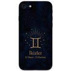 Gramaphone İphone Se 2022 Uyumlu İkizler Burcu Desenli Telefon Kılıfı + Ekran Koruyucu - 5770