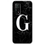 Gramaphone Mi 10T Hd Desen Baskılı Arka Kapak Siyah Mermer Desenli G Harfi Kılıf
