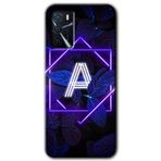 Gramaphone Oppo A16 Kılıf HD Desen Baskılı Arka Kapak - Dark Neon Yaprak A Harfi Kılıf