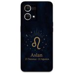 Gramaphone Oppo Reno 7 ile Uyumlu Aslan Burcu Desenli Telefon Kılıfı + Ekran Koruyucu - 5772