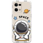 Gramaphone Oppo Reno 7 ile Uyumlu Astronot Desenli Telefon Kılıfı + Ekran Koruyucu - 5865