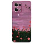 Gramaphone Oppo Reno 7 ile Uyumlu Çiçek Desenli Telefon Kılıfı + Ekran Koruyucu - 5793