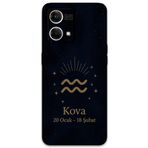 Gramaphone Oppo Reno 7 ile Uyumlu Kova Burcu Desenli Telefon Kılıfı + Ekran Koruyucu - 5778
