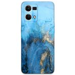 Gramaphone Oppo Reno 7 ile Uyumlu Mermer Desenli Telefon Kılıfı + Ekran Koruyucu - 5812