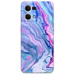 Gramaphone Oppo Reno 7 ile Uyumlu Mermer Desenli Telefon Kılıfı + Ekran Koruyucu - 5816