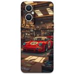 Gramaphone Oppo Reno 7 Lite ile Uyumlu Araba Desenli Telefon Kılıfı + Ekran Koruyucu - 5759