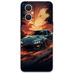 Gramaphone Oppo Reno 7 Lite ile Uyumlu Araba Desenli Telefon Kılıfı + Ekran Koruyucu - 5766