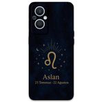 Gramaphone Oppo Reno 7 Lite ile Uyumlu Aslan Burcu Desenli Telefon Kılıfı + Ekran Koruyucu - 5772