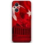 Gramaphone Oppo Reno 7 Lite ile Uyumlu Atatürk Desenli Telefon Kılıfı + Ekran Koruyucu - 5848