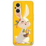 Gramaphone Oppo Reno 7 Lite ile Uyumlu Tavşan Desenli Telefon Kılıfı + Ekran Koruyucu - 5807