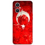Gramaphone Oppo Reno 7 Lite ile Uyumlu Türk Bayrağı Desenli Telefon Kılıfı + Ekran Koruyucu - 5847
