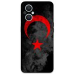 Gramaphone Oppo Reno 7 Lite ile Uyumlu Türk Bayrağı Desenli Telefon Kılıfı + Ekran Koruyucu - 5852