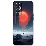 Gramaphone Oppo Reno 7 Lite ile Uyumlu Uzay Desenli Telefon Kılıfı + Ekran Koruyucu - 5861