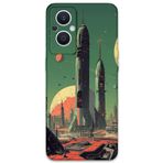 Gramaphone Oppo Reno 7 Lite ile Uyumlu Uzay Desenli Telefon Kılıfı + Ekran Koruyucu - 5870