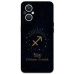 Gramaphone Oppo Reno 7 Lite ile Uyumlu Yay Burcu Desenli Telefon Kılıfı + Ekran Koruyucu - 5776