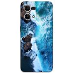 Gramaphone Oppo Reno 7 Uyumlu Mermer Desenli Telefon Kılıfı + Ekran Koruyucu - 5810