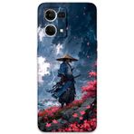 Gramaphone Oppo Reno 7 Uyumlu Samuray Desenli Telefon Kılıfı + Ekran Koruyucu - 5825