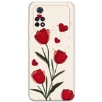 Gramaphone Poco M4 Pro 4G ile Uyumlu Çiçek Desenli Telefon Kılıfı + Ekran Koruyucu - 5789