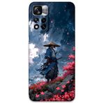 Gramaphone Poco M4 Pro 5G ile Uyumlu Samuray Desenli Telefon Kılıfı + Ekran Koruyucu - 5825