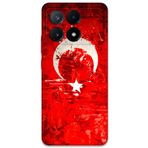 Gramaphone Poco x6 Pro ile Uyumlu Türk Bayrağı Desenli Telefon Kılıfı + Ekran Koruyucu - 5847