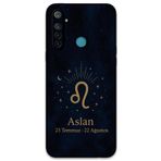 Gramaphone Realme 5i ile Uyumlu Aslan Burcu Desenli Telefon Kılıfı + Ekran Koruyucu - 5772